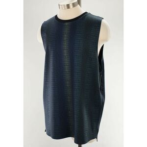 ULTRACOR Mens Teal Printed Sleeveless Crew Neck Shirt M